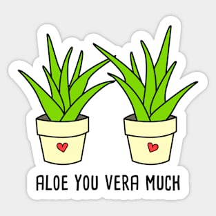Aloe You Vera Much Spanglish Pun Sticker